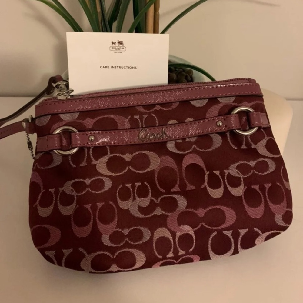 New Purple Coach Wristlet